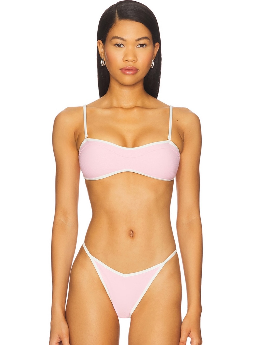 l*space Pink and White Bikini NWT